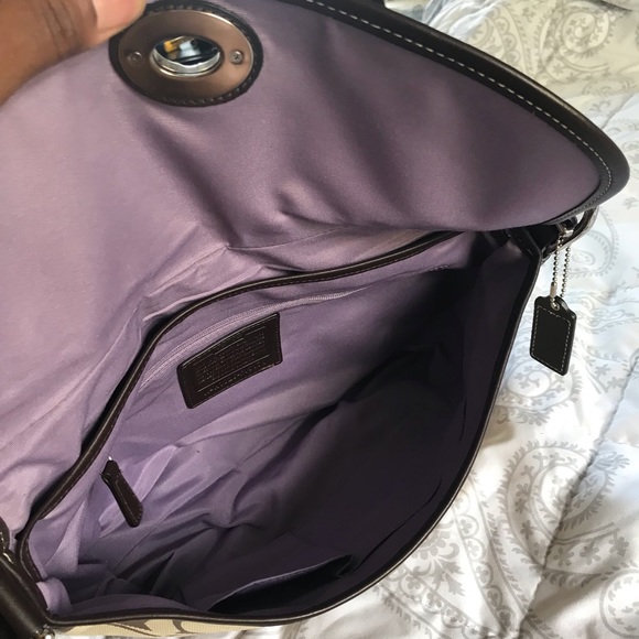 SOLDCOACH Beige/Brown Signature Jacquard Crossbody - Picture 6 of 8